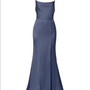 Amsale Chloe Navy Bridesmaids Dress